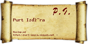 Purt Izóra névjegykártya